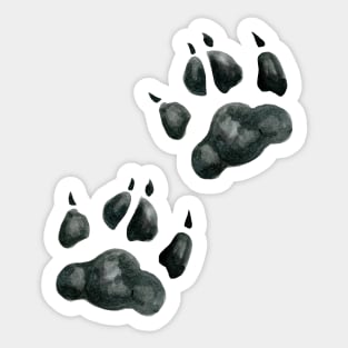 two black paws Sticker